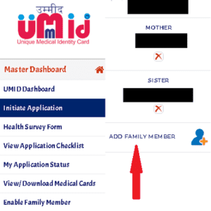 umid card member add